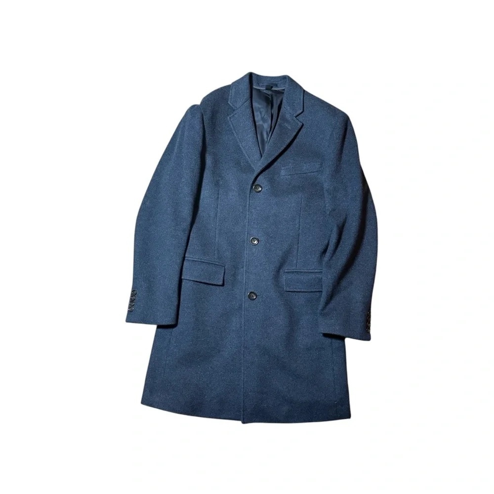 J. Crew Men's Ludlow Wool Coat - Navy Blue